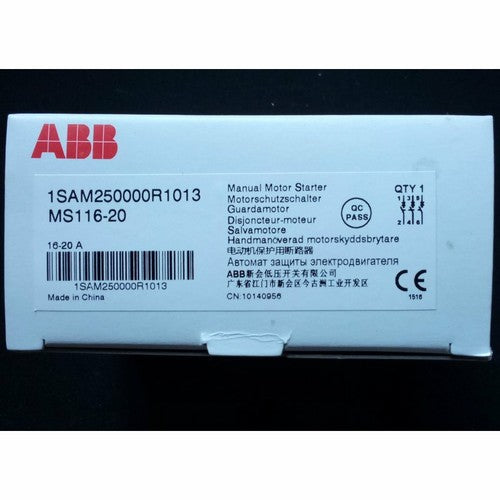 one  Abb MS116-20 1SAM250000R1013 Manual Motor16-20A Free shipping