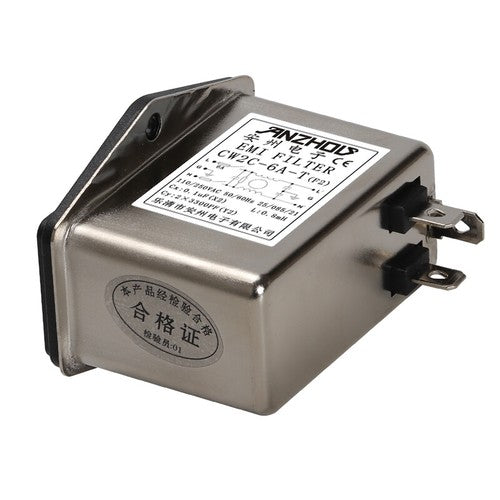 1pc  EMI FILTER IEC Power Socket Filter CW2C-6A-T (F2) 110/250VAC 6A