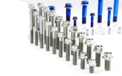4pcs Titanium Flange Bolts Screws HEX HEAD CAP M6 x 10/15/25/30/35/40/45/50/60mm