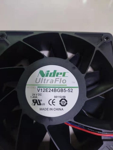 1 PCS NIDEC Fan V12E24BGB5-52 DC 24V 1.40A 12038 12CM 3 Pin cooling fan