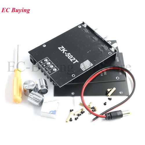 ZK-502T TPA3116D2 Bluetooth 5.0 Audio Amplifier Board Module 2.0 Channel 50W*2