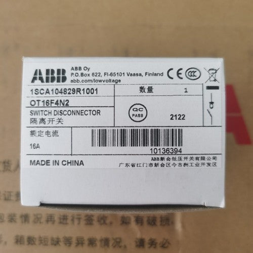 one  ABB OT16F4N2 1SCA104829R1001 4P 16A Disconnector spot stock