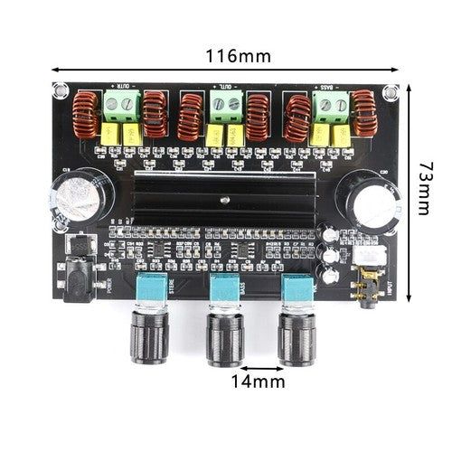 XH-M573 TPA3116D2 80W+80W+100W 2.1 Channel Digital Power Amplifier Board 1.2MHZ