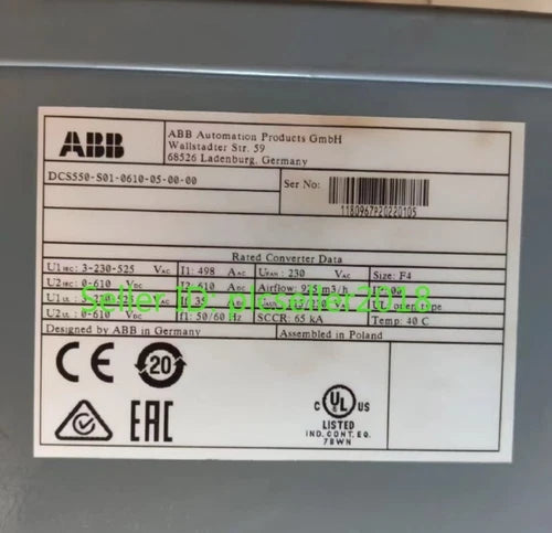 1 pcs ABB DC Speed Regulator DCS550-S01-0610-05-00-00