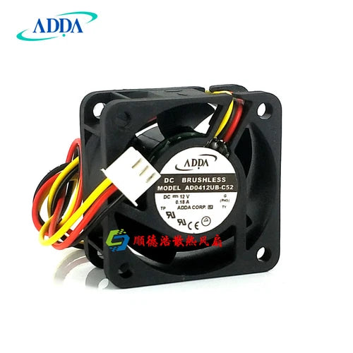 1PC  three-wire cooling fan  AD0412UB-C52 4020 12V 0.18A 4CM