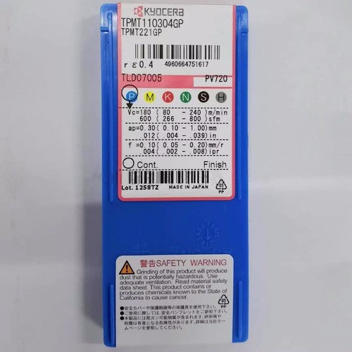 10Pcs/box Kyocera TPMT110304-GP PV720 TPMT221GP Carbide Inserts Turning Blade