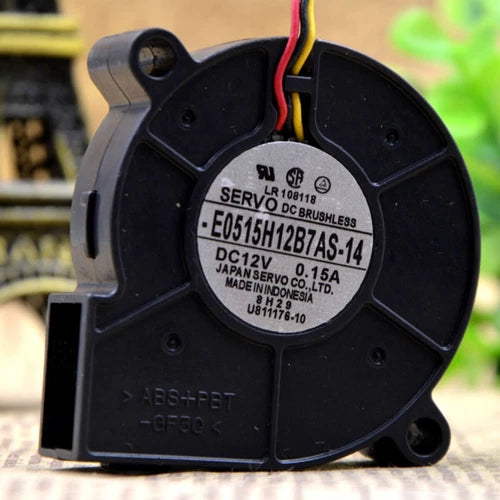 1X cooling industrial fan turbo blower  5CM 5015 E0515H12B7AS-14 12V 0.15A