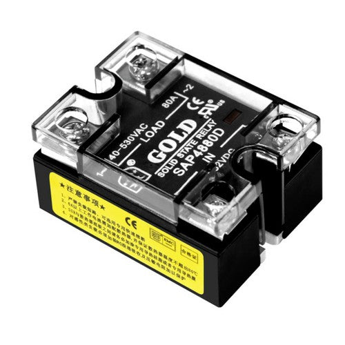 1pc  AC SSR Single-phase Solid State Relay SAP4880D 80A DC Control AC Single LED