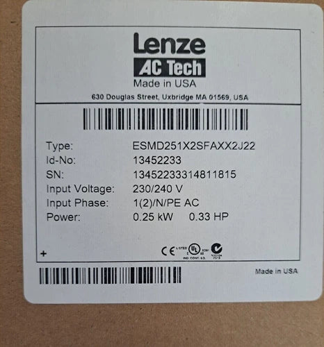 1 PC ESMD251X2SFA  LENZE Inverter