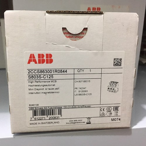 one  abb S803S-C125 High Performance MCB in box Fast Shipping