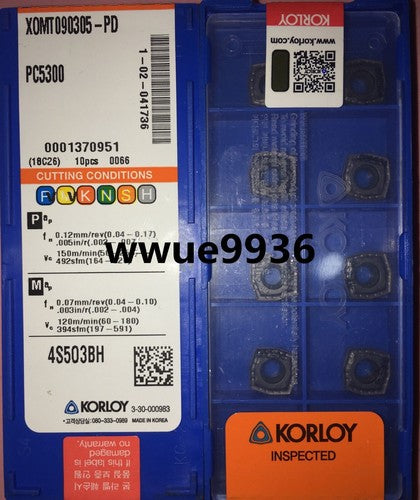 10Pcs/BOX KORLOY XOMT090305-PD PC5300 CNC U Drill Blade Carbide Inserts