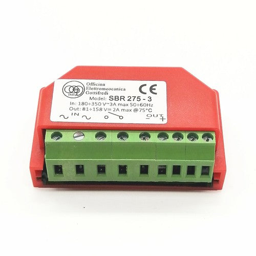 Bonfiglioli rectifier SBR 275-3 In 180÷350V~3A Out 81÷158V 2A @75℃ SBR-275-3