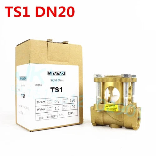 1PC  FIT FOR MIYAWAKI Steam Flow Sight Checker TS1 DN20 Sight Glass Brass