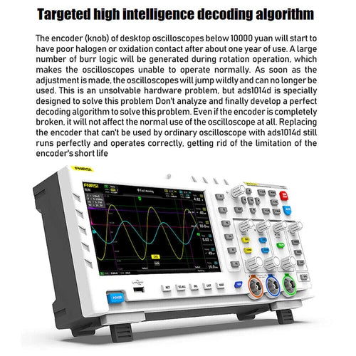 For FNIRSI-1014D 7'' LCD 2 Channel Digital Storage Oscilloscope Signal Generator