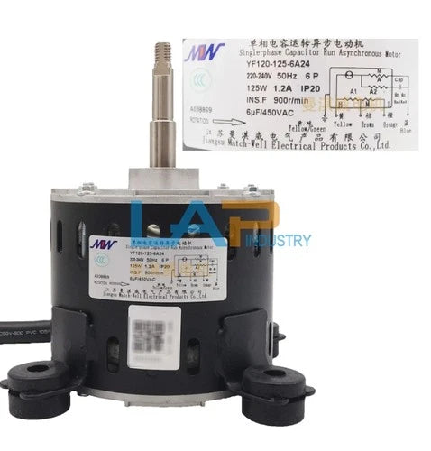 YF120-125-6A24 Air conditioning motor 220-240V 50Hz 125W 1.2A 6P 900r/min