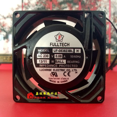 1 PCS FULLTECH Fan UF-083823BL H AC 230V 0.08A 13/11W 8038 8CM 2 WIRE