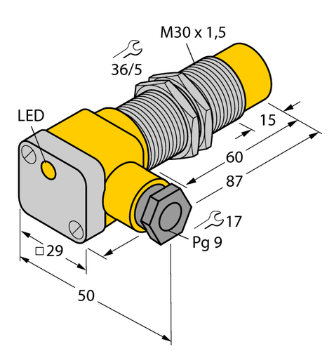 For TURCK NI20U-EG30SK-AP6X 1646400 Inductive sensor PNP