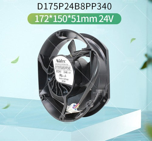 NIDEC D1751P24B8PP340 24V 3.4A ABB880/580 Inverter Cooling Fan 4-wire