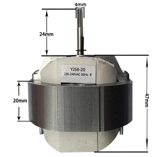 Ventilator Warmer Heater Fan AC Shaded Pole Motor CCW CW YJ58-12/16/20 220V 50Hz