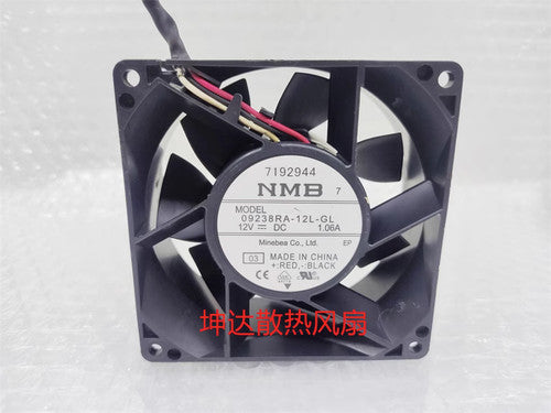 1 PCS NMB Fan 09238RA-12L-GL DC12V 1.06A 9238 9cm 3 wire high air volume fan
