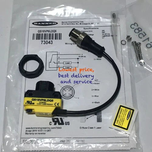 1PCS   Diffuse Photoelectric Laser Sensor    QS18VP6LDQ5
