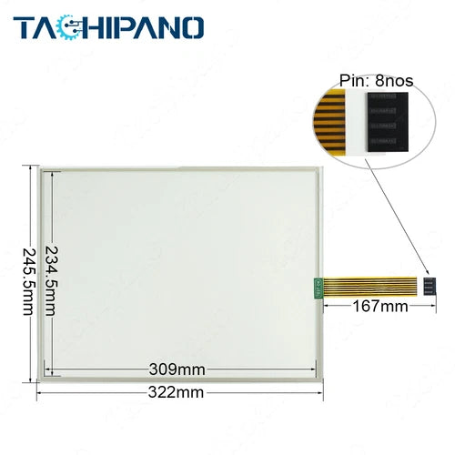 1SET for 2711P-T15C4D7 with Overlay 2711P-T15C4D6 Touch Screen Panel Digitizer