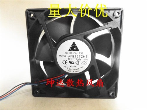 1 PCS Delta Fan AFB1212ME 12V 0.4A 12038 12CM 3 Wire Double ball cooling fan
