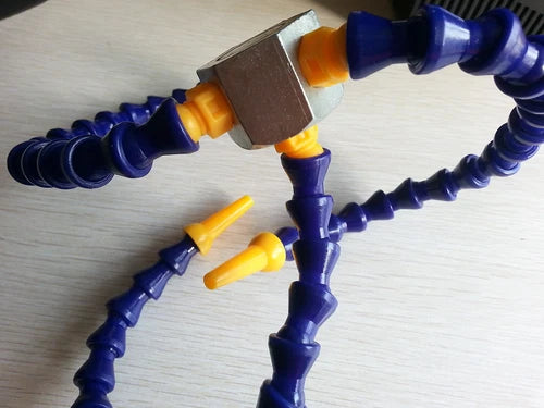 1PC  Coolant Hose for Milling 1/4" Three Holes Magnetic Base + 12'' 300mm Length