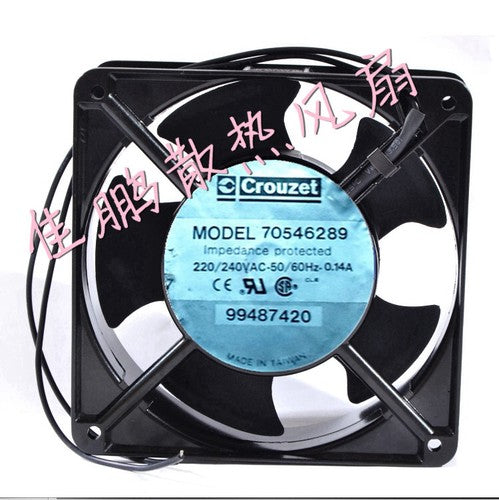 1 PCS Crouzet Cooling Fan 12038 12CM AC 220V 0.14A 70546289 99487420 2 Wire