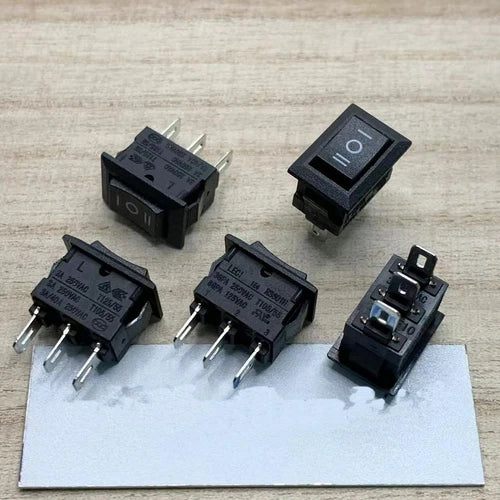5PCS 3A 250VAC Rocker Switch 15*10MM    RS601H 3Pins 3 Positons