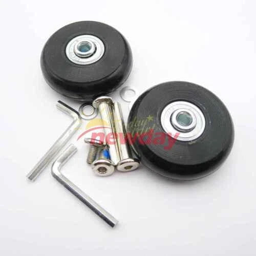 2Set OD 55mm Luggage Suitcase Replacement Wheels Axles Deluxe Repair