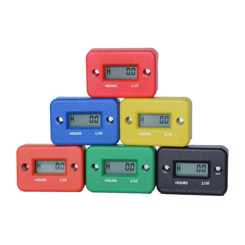 9999.9H Motorcycle Bike WaterproofGasoline Engine Induction LCD Hour Meter Timer