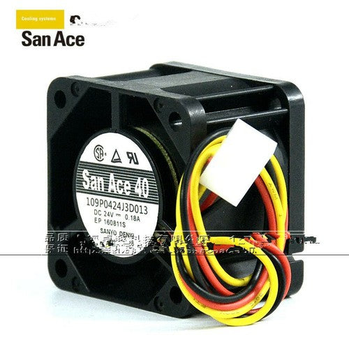 1 PCS SANYO FAN 109P0424J3D013 DC 24V 0.18A 4028 4CM 3 PIN Inverter fan