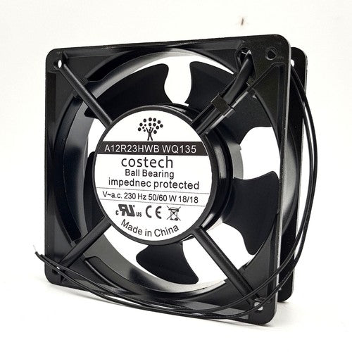 1 PCS Costech Fan A12R23HWB WQ135 AC230V 12038 12CM 2 wire aluminum frame fan