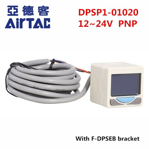 AirTAC Digital Display Pressure Switch DPSP1-01020 12~24V PNP F-DPSEB bracket