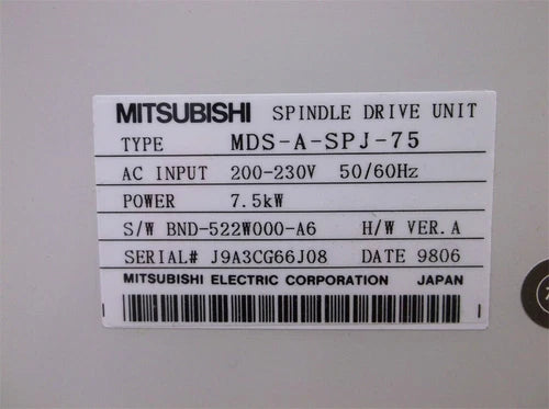 Mitsubishi MDS-A-SPJ-75 1PC  Servo Drive MDSASPJ75 ping