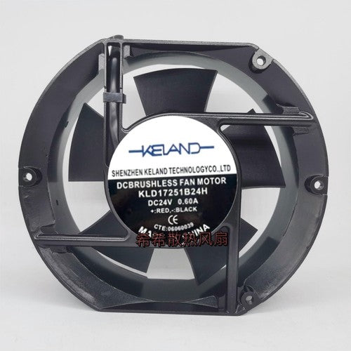 1 PCS KELAND Fan KLD17251B24H DC24V 0.60A 17251 17CM 2 wire Aluminum frame