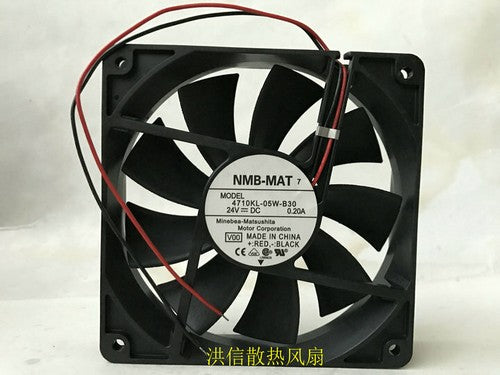 1 PCS NMB Fan 4710KL-05W-B30 DC 24V 0.2A 12CM 12025 2 wire cooling fan
