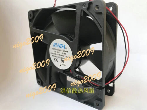 1PC  0.36A 12CM 2-wire inverter cooling fan   12038 RD12038S24H DC24V