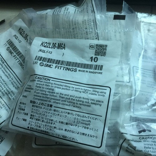 1Bag/10pc  SMC KQ2L06-M6A Straight plug connector Free shipping