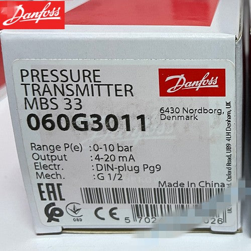 1pcs Danfoss MBS33 060G3011 0-10bar Pressure Transmitter Sensor