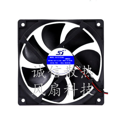 1 pcs SJ Fan SC121225BL DC12V 0.45A 12025 120X120X25MM 2 wire cooling fan