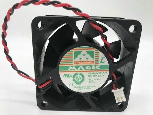 For Yongli MAGIC MGA6024XR-O25 6025 24V fan 0.17A 6CM inverter cooling fan