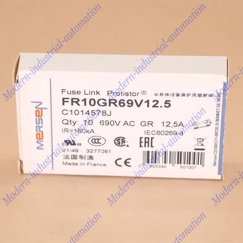 10pc 12.5A 690Vac Fuse Link Protistor   FR10GR69V12.5 (12.5Amp)