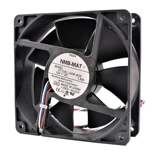 NMB 4715KL-04W-B56 12038 120x120x38mm DC 12V 1.30A 4-wire cooling fan