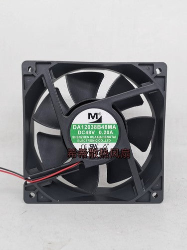 1 PCS YM M Fan DA12038B48MA DC48V 0.20A 12038 12CM 2 wire cooling fan