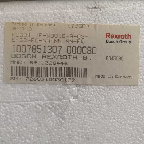 one  Rexroth HCS01.1E-W0018-A-03-E-S3-EC-NN-NN-NN-FW R911328446 servo drive