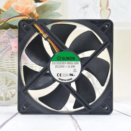 1 PCS  Fan  DC24V 5.0W 12025 12CM EEC0252B1-000U-G99 3 wire cooling fan