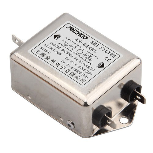 1PC  AN-6A4HL AN-10A4HL AN-20A4HL 250V 6A 10A 20A EMI AC Power Filter