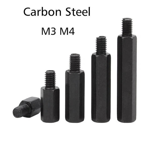 20x for PCB Motherboard M3 M4 Black Hex Standoff Spacer Male Female Carbon Steel